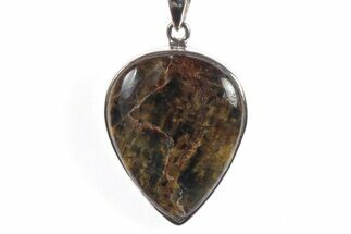 Blue Tiger's Eye Pendant (Necklace) - Sterling Silver #241310