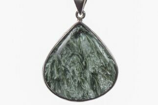 Polished Seraphinite Pendant (Necklace) - Sterling Silver #241318