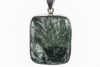 Polished Seraphinite Pendant (Necklace) - Sterling Silver #241335