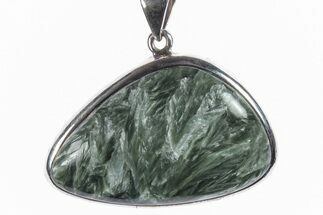 Polished Seraphinite Pendant (Necklace) - Sterling Silver #241341