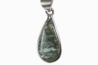 Polished Seraphinite Pendant (Necklace) - Sterling Silver #241343