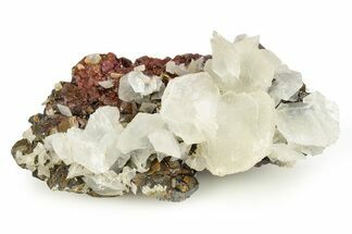 Sharp Calcite Crystals on Pyrite and Galena - Mitrovica, Kosovo #246309
