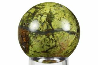 Polished Green Opal Sphere - Madagascar #246417