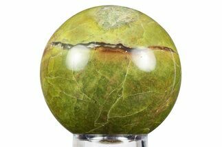 Polished Green Opal Sphere - Madagascar #246439