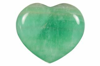 Polished Fluorescent Green & Purple Fluorite Heart - Madagascar #246442