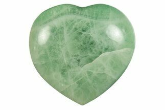 Polished Fluorescent Green Fluorite Heart - Madagascar #246450