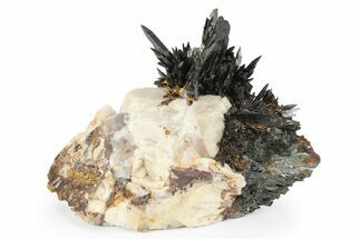 Sharp Aegirine Crystals on Feldspar - Malawi #246546