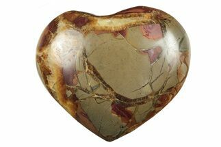 Polished Red Septarian Heart - Madagascar #246420