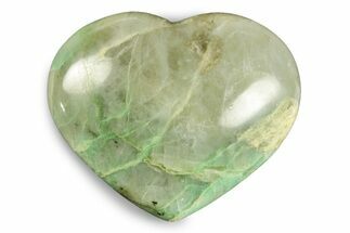 Polished Garnierite Heart - Madagascar #246696