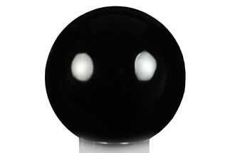 Polished Black Obsidian Sphere - Mexico #247386