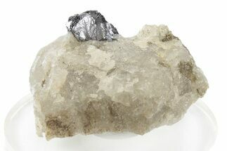 Gleaming Molybdenite in Quartz - La Corne, Canada #247806