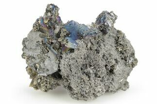 Iridescent Bournonite Crystals with Pyrite and Siderite - Bolivia #248510