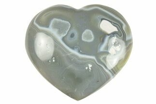Polished Banded Agate Heart - Madagascar #249156