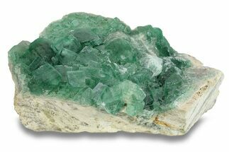 Green, Fluorescent, Cubic Fluorite Crystals - Madagascar #249310