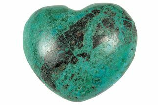 Polished Malachite & Chrysocolla Heart - Peru #250294