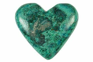 Polished Malachite & Chrysocolla Heart - Peru #250311
