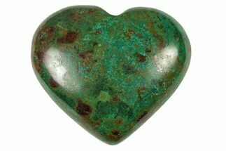 Polished Malachite & Chrysocolla Heart - Peru #250319