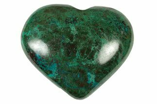 Polished Malachite & Chrysocolla Heart - Peru #250322