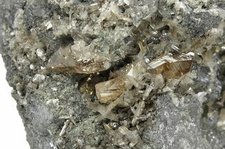 Glassy Anglesite and Cerussite Crystals on Galena -Morocco #251516