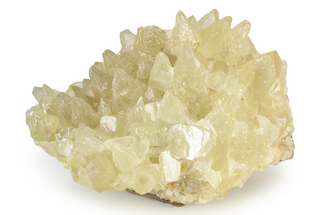 Pale Yellow Dogtooth Calcite Crystal Cluster - Pakistan #251700