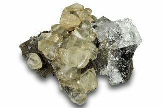 Calcite Crystals with Dolomite and Herkimer Diamonds - New York #251202