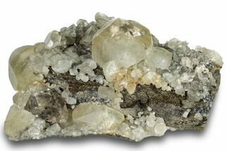 Calcite Crystals with Dolomite and a Herkimer Diamond - New York #251205
