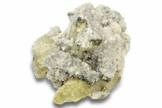 Calcite and Iridescent Chalcopyrite on Dolomite - Missouri #252134