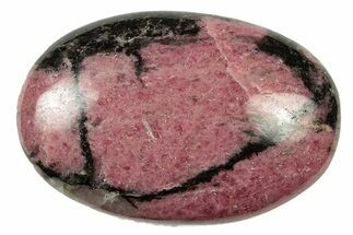 Polished Rhodonite Palm Stone - Madagascar #252226