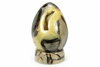 Polished Septarian Egg with Stand - Madagascar #252803