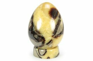 Polished Septarian Egg with Stand - Madagascar #252810