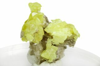 Lemon-Yellow Sulfur Crystal Cluster - Italy #253489