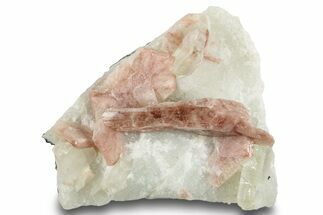 Lustrous Apophyllite with Peach Stilbite - India #253396