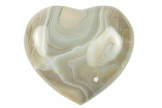 Wide Polished Jaspagate Heart - Madagascar #254661