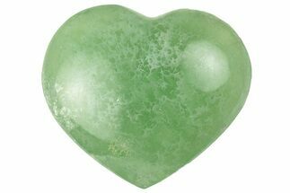 Polished Fluorescent Green Fluorite Heart - Madagascar #256187