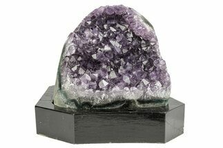 Amethyst Cluster With Wood Base - Uruguay #256628