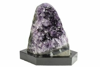 Amethyst Cluster With Wood Base - Uruguay #256636