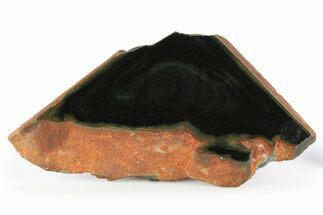 Polished Black Jade (Actinolite) Section - Western Australia #257003