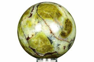 Polished Green Opal Sphere - Madagascar #257242