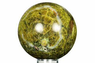 Polished Green Opal Sphere - Madagascar #257244