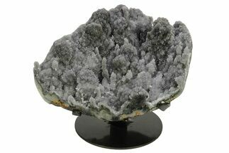 Druzy Quartz Stalactite Geode With Metal Stand - Uruguay #257638