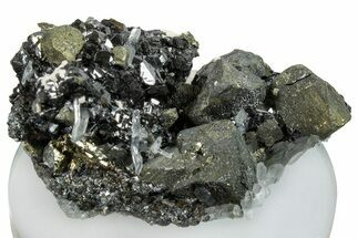 Chalcopyrite Crystals with Lustrous Sphalerite - Peru #258462