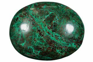 Polished Chrysocolla and Malachite Palm Stone - Peru #258686