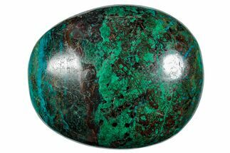 Polished Chrysocolla and Malachite Palm Stone - Peru #258689