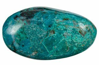 Polished Chrysocolla and Malachite Palm Stone - Peru #258705