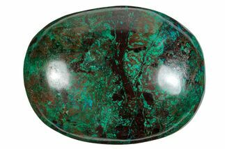 Polished Chrysocolla and Malachite Palm Stone - Peru #258709