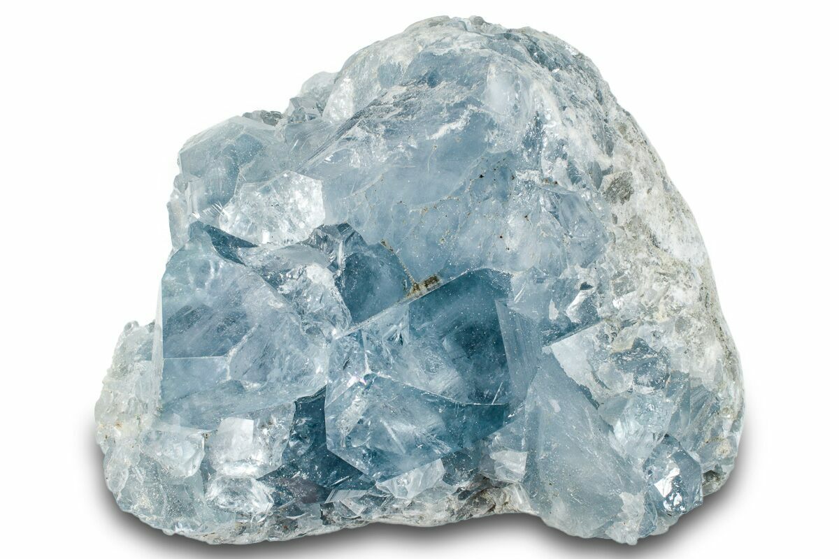4.95" Gemmy Celestine (Celestite) Crystal Cluster Massive Crystals