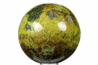 Polished Green Opal Sphere - Madagascar #257255