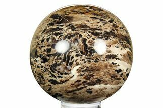 Polished Black Opal Sphere - Madagascar #261594