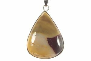 Pendentif En Argent 925 Sertie D'Agate, Onyx Et Jasper - Fait Main, 2.25 Pouces - Neuf