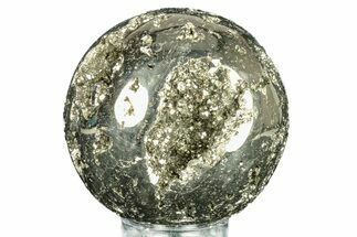 Polished Pyrite Sphere - Peru #264445